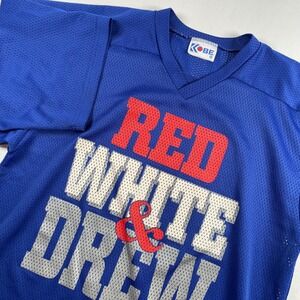 VTG Kobe Red White &‎ Drew Bledsoe 11 Football Patriots Jersey Blue Mesh Shirt